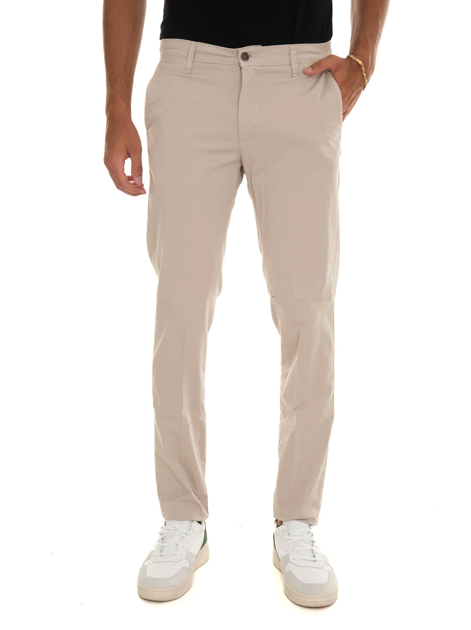 Pantalone in cotone Beige Quality First Uomo